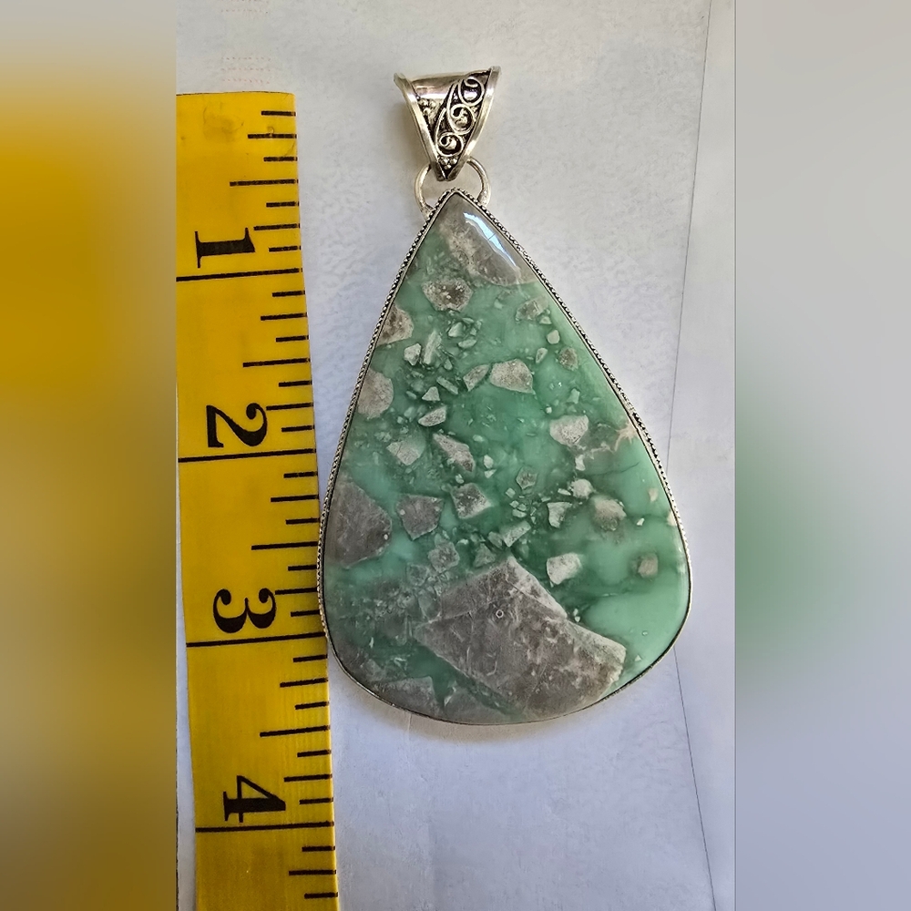Vintage Native Turquoise Silver pendant - Picture 5 of 7